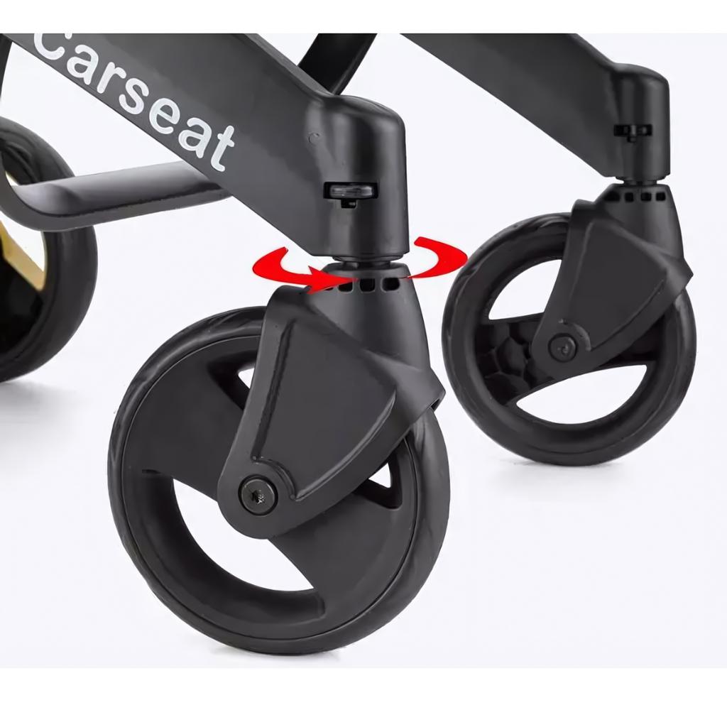 Pibi 4 in 1 Baby Stroller- Baby Cradle, Baby Basket, Carseat and Stroller (Holds upto 13 Kgs) Age- Newborn & Above