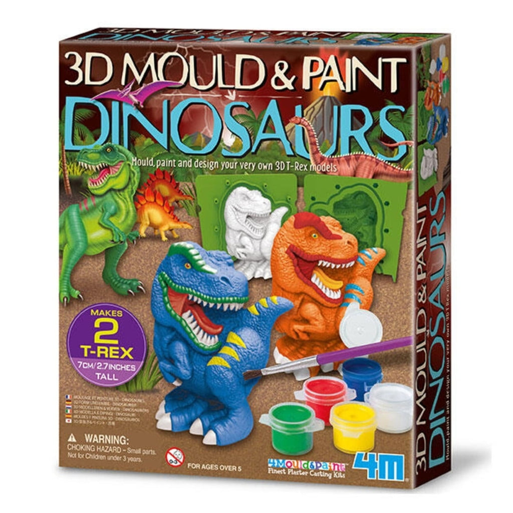 4M 3D Mould & Paint Dinosaurs Multicolor Age- 5 Years & Above