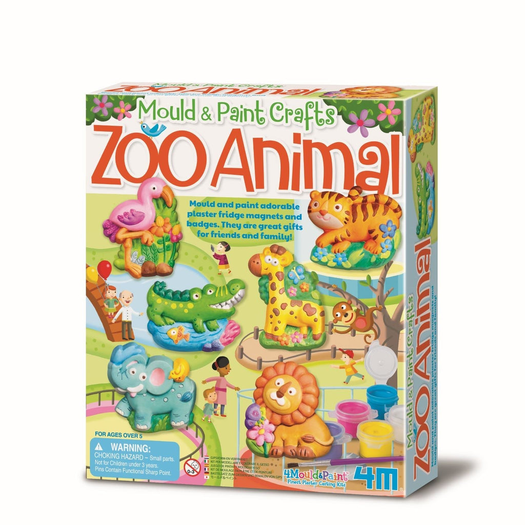4M Mould & Paint Zoo Animal Multicolor Age-5 Years & Above