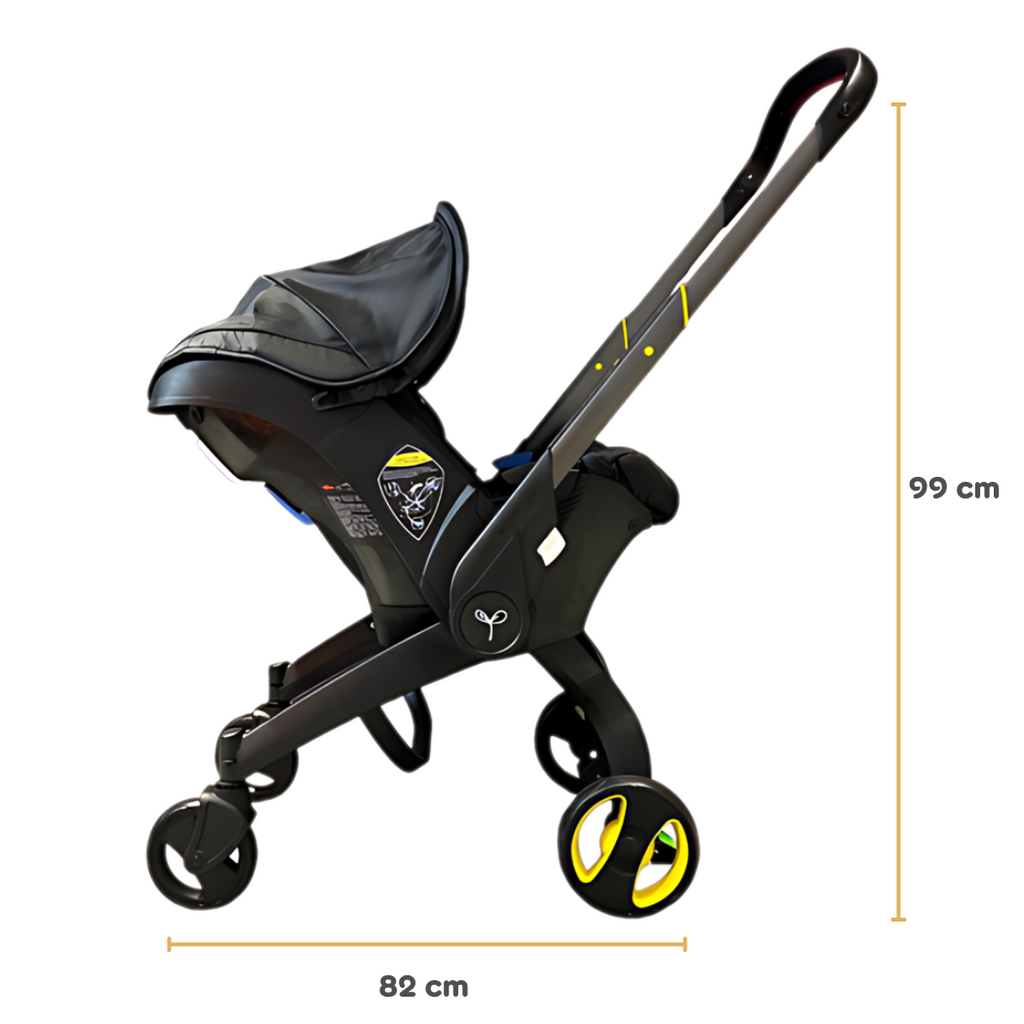 Pibi 4 in 1 Baby Stroller- Baby Cradle, Baby Basket, Carseat and Stroller (Holds upto 13 Kgs) Age- Newborn & Above
