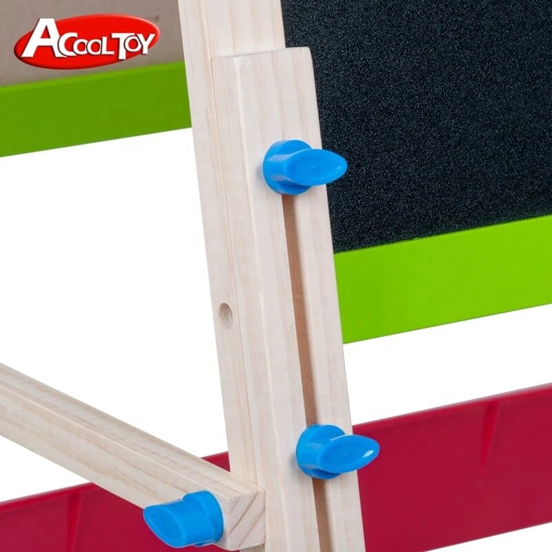 Acool Toys All-in-One Double Sided Easel with Blackboard and Magnetic Whiteboard AC7804 Age- 18 Months & Above