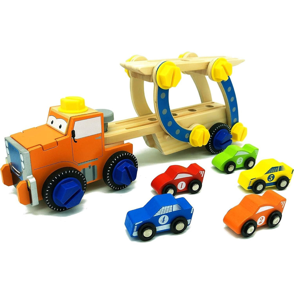 Acool Toys Building Race Car Carrier Multicolor Age- 3 Years & Above