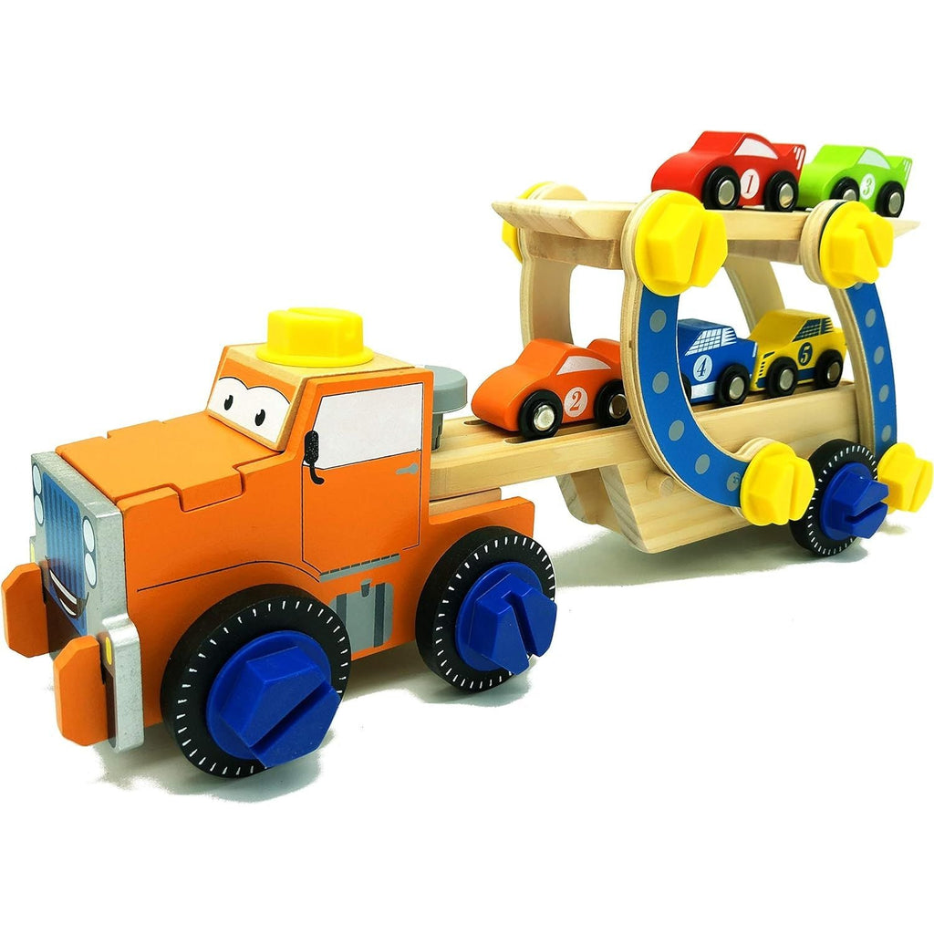 Acool Toys Building Race Car Carrier Multicolor Age- 3 Years & Above