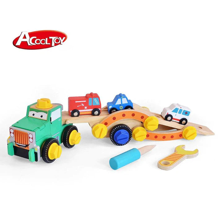 Acool Toys Building Rescue Car Carrier Multicolor Age- 3 Years & Above