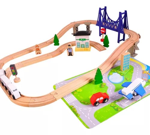 Acool Toys City Train Set of 44 AC7505 Multicolor Age- 36 Months & Above