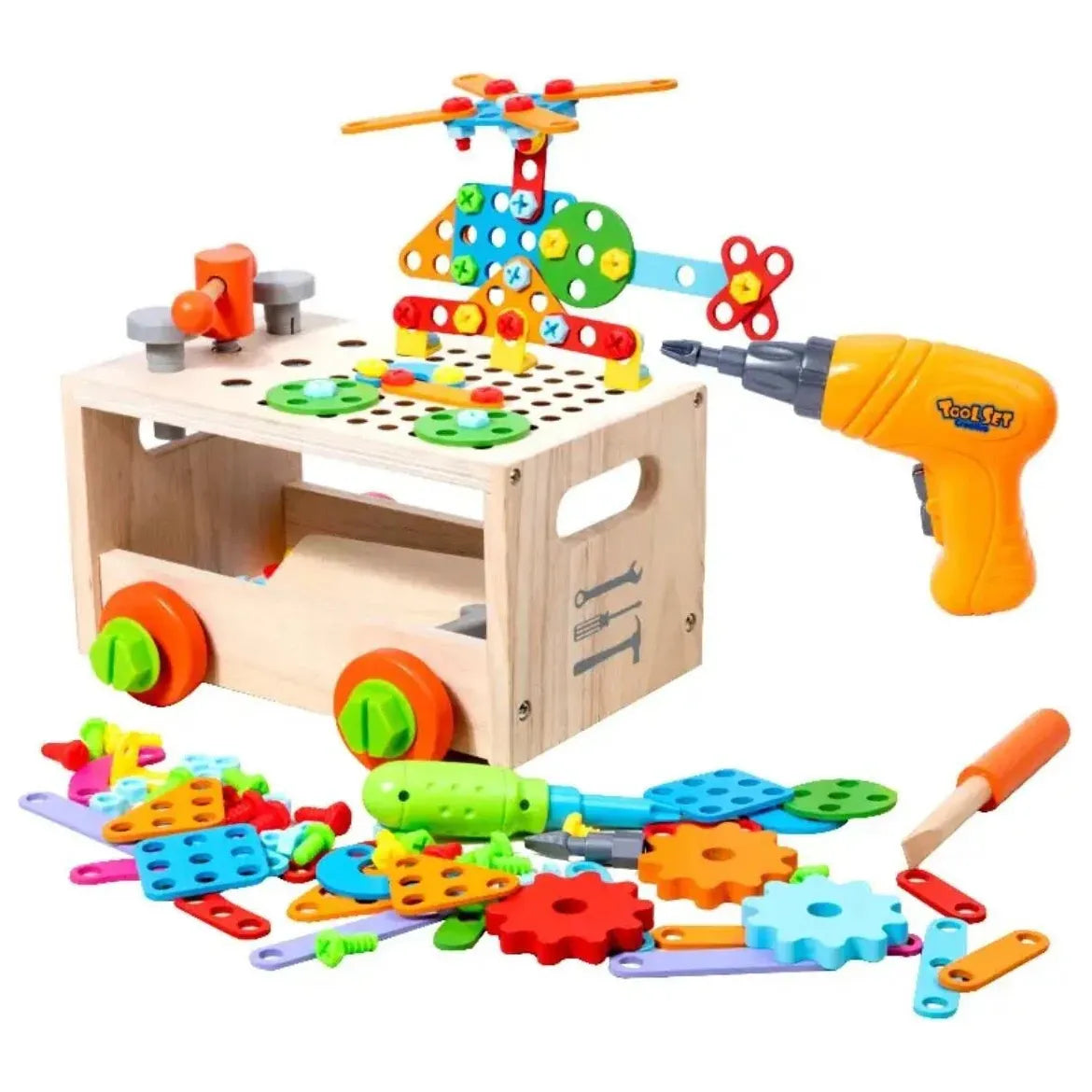 Acool Toys Construction Building Screw Toolbox Multicolor Age- 3 Years & Above