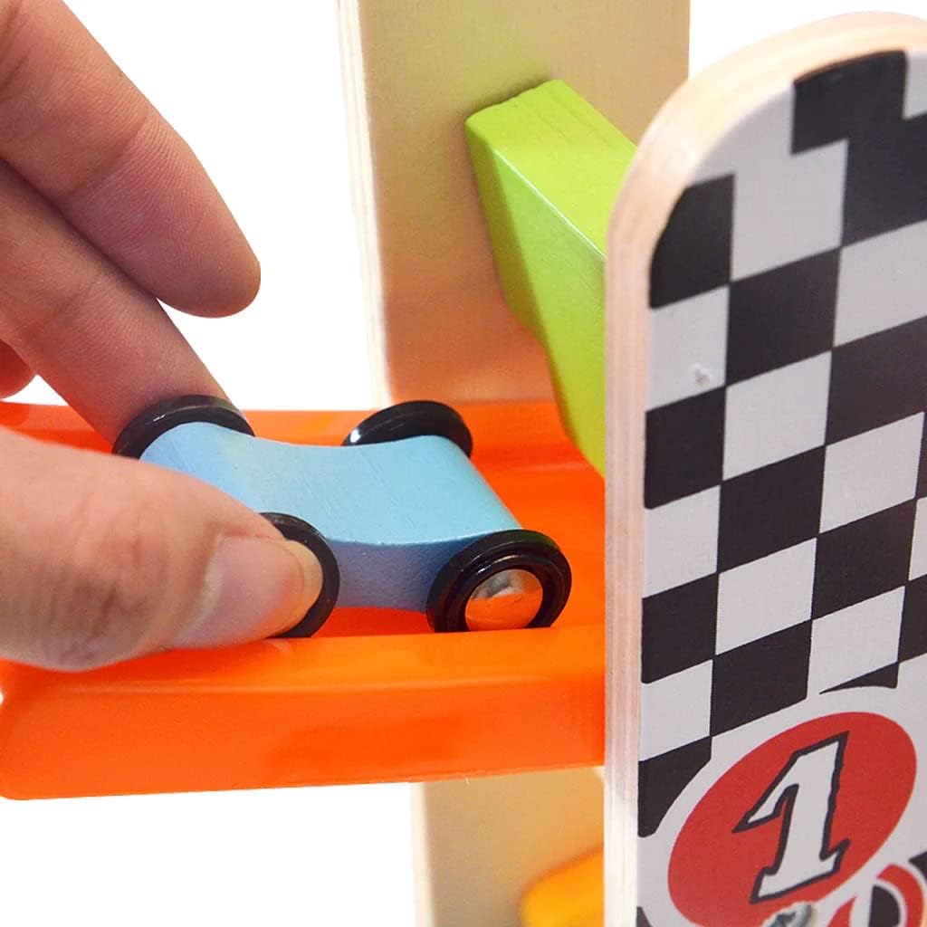 Acool Toys Kids Car Ramp with 4 Mini Cars Multicolor Age- 2 Years & Above