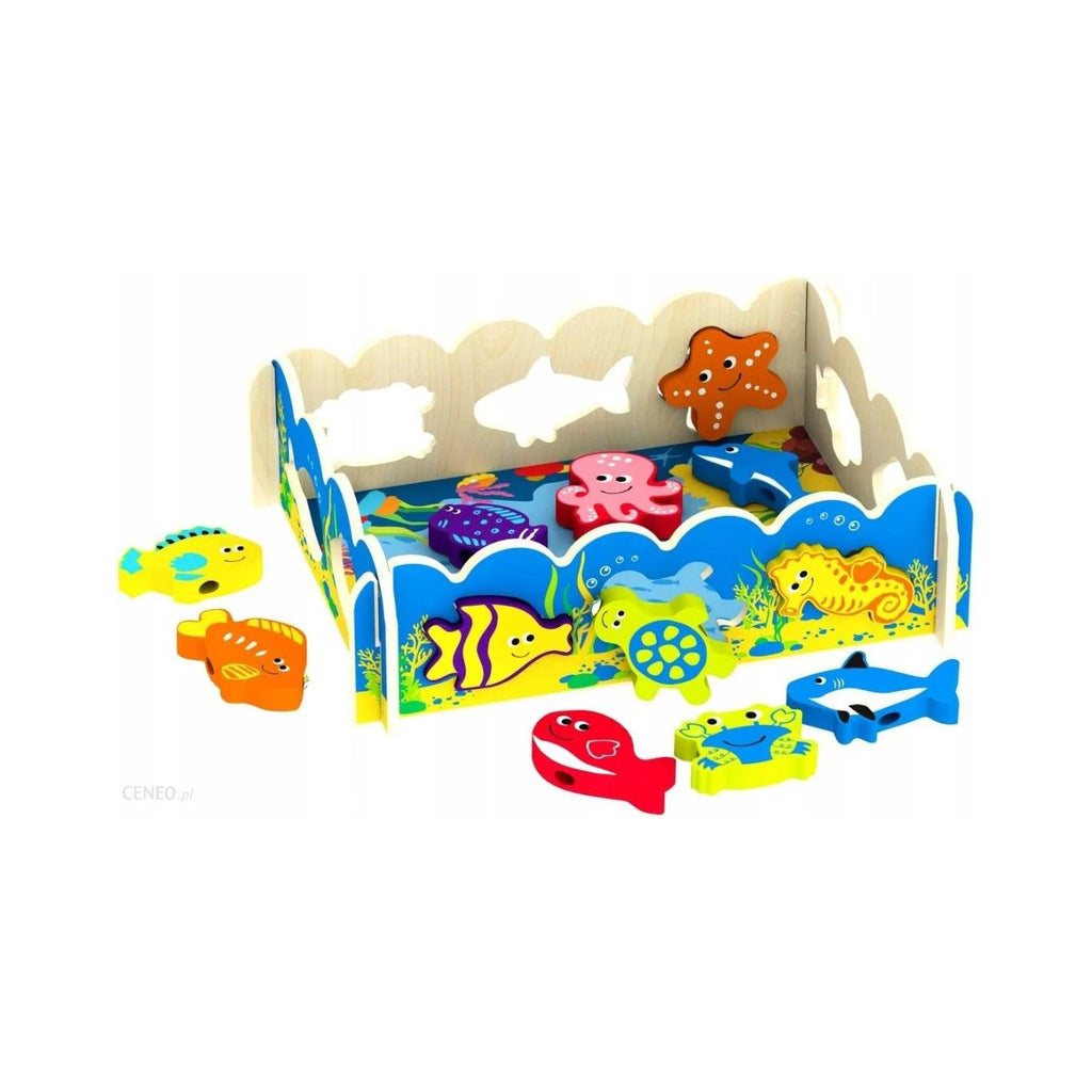 Acool Toys Magnetic Fishing and Wooden Threading Game Ac7632 Multicolor Age-3 Years & Above
