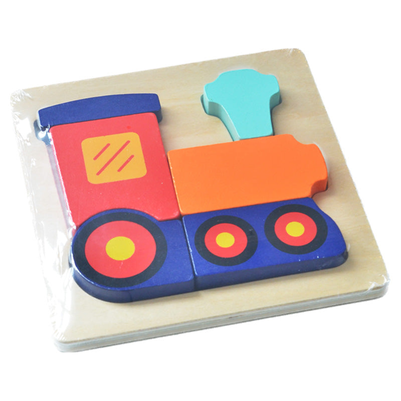Acool Toys Train Mini Wooden Puzzle AC6702 Pack of 5 Age- 18 Months & Above