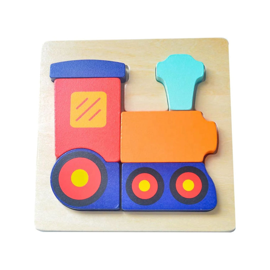 Acool Toys Train Mini Wooden Puzzle AC6702 Pack of 5 Age- 18 Months & Above
