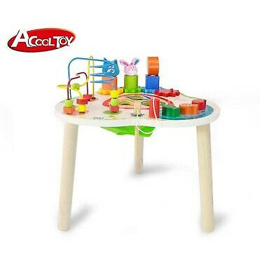Acool Toys Wooden Activity Table Multicolor Age- 18 Months & Above