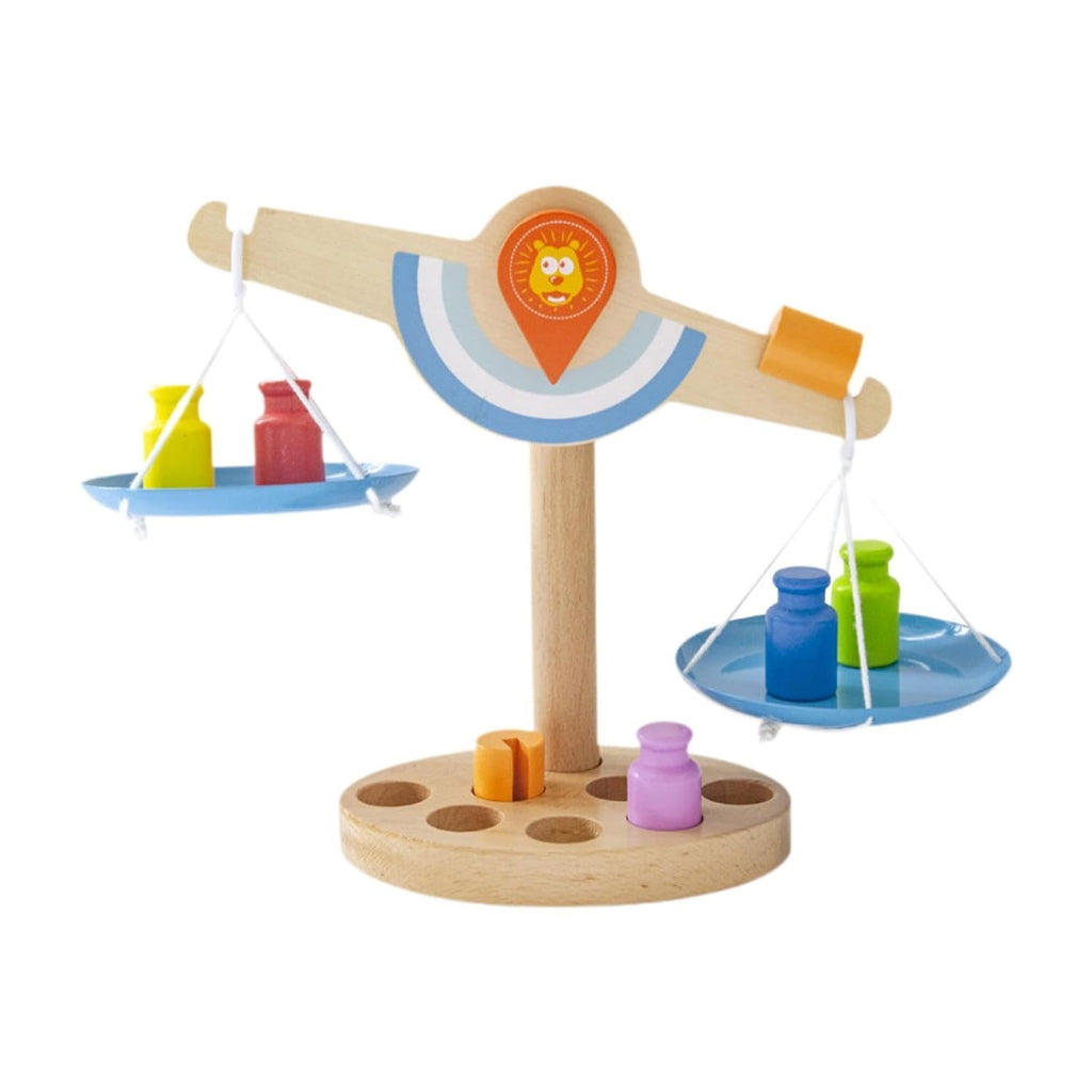Acool Toys Wooden Balance Scale Educational Fun Toy with 6 Weights  AC7355 Age- 3 Years & Above
