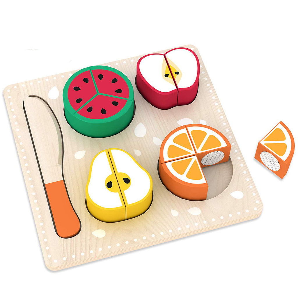 Acool Toys Wooden Fruit Cutting Roleplay Set of 6 (AC7330) Multicolor Age- 18 Months & Above