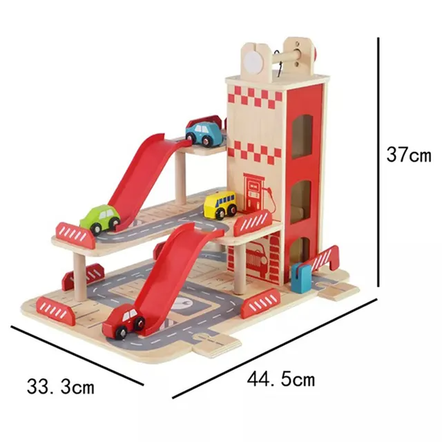 Acool Toys Wooden Garage Multicolor Age- 3 Years & Above
