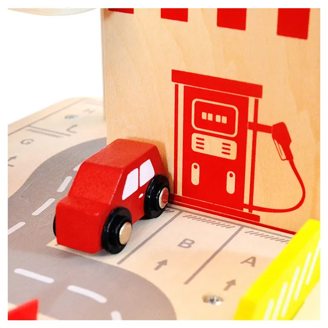 Acool Toys Wooden Garage Multicolor Age- 3 Years & Above