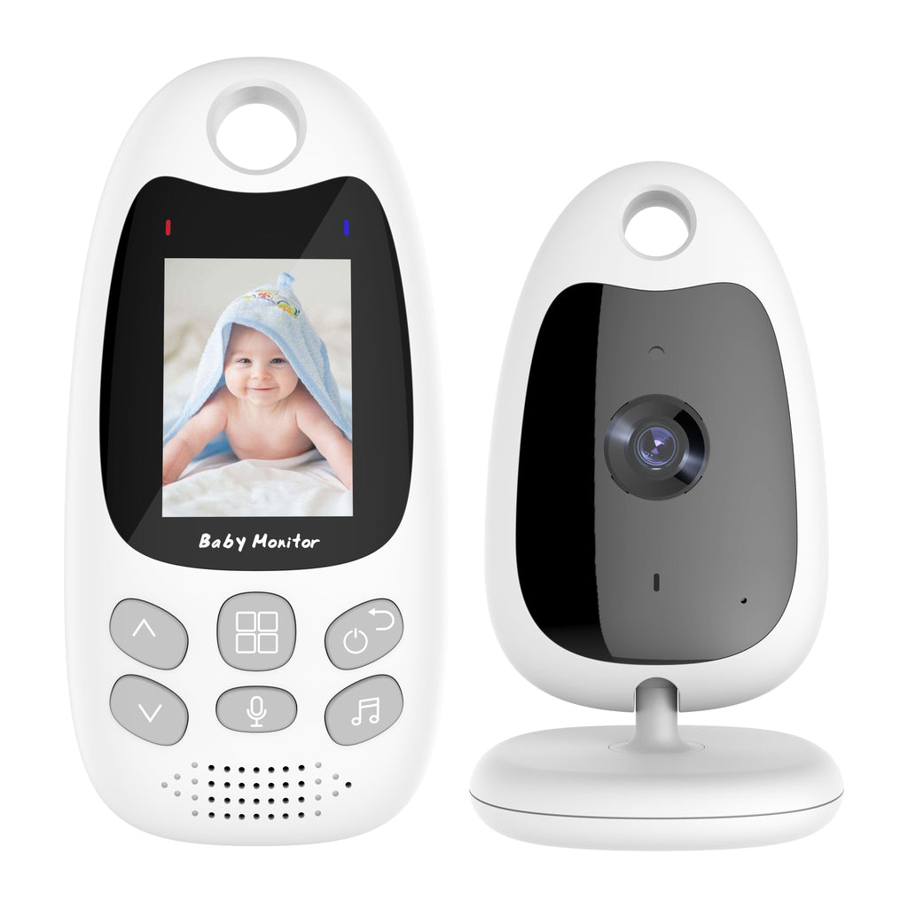 Pibi Baby 2-Inch Wireless Video Baby Monitor with Night Vision White Age- Newborn & Above