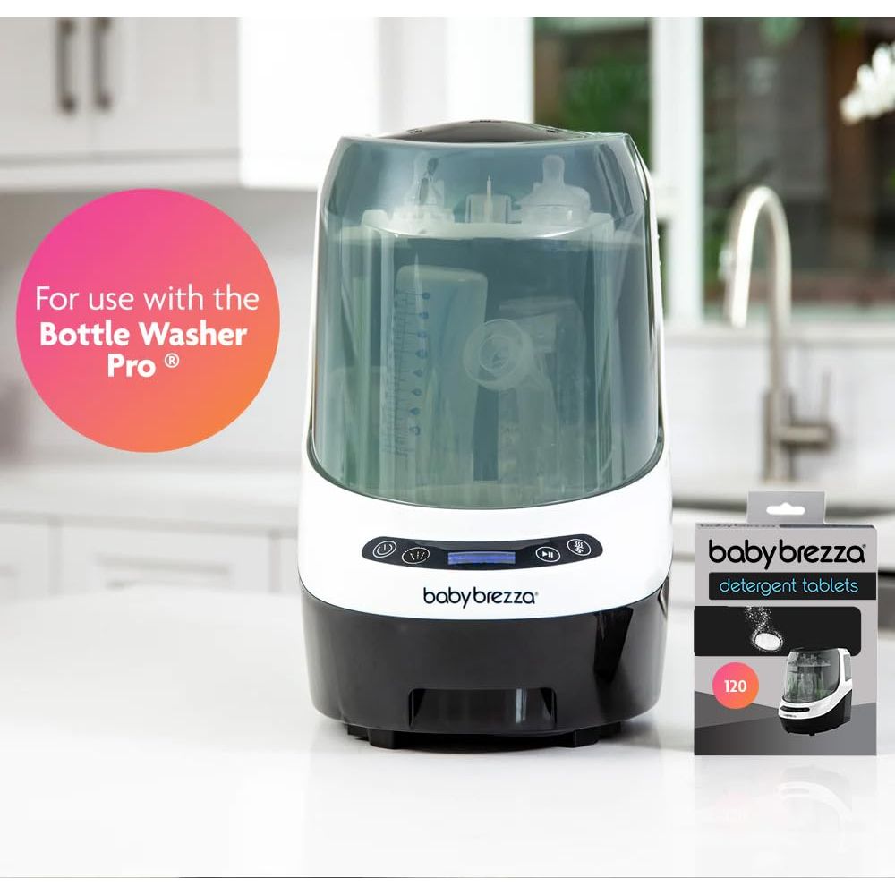 Baby Brezza Detergent Tablets for Bottle Washer Pro with 120 Tablets Age- Newborn & Above