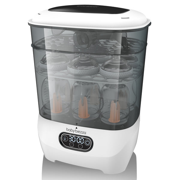 Baby Brezza One Step Advanced Baby Bottle Sterilizer and Dryer White/Grey Age- Newborn & Above