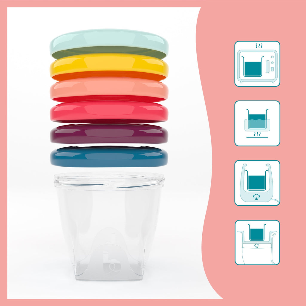 Babymoov 15-Piece Multi-set Baby Bowls + Spoons Set Multicolor Age-4 Months & Above