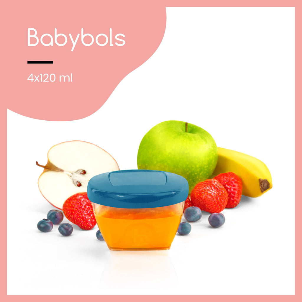 Babymoov Baby Bowls Storage Food Containers 120Ml (Set of 4) Multicolor Age-4 Months & Above