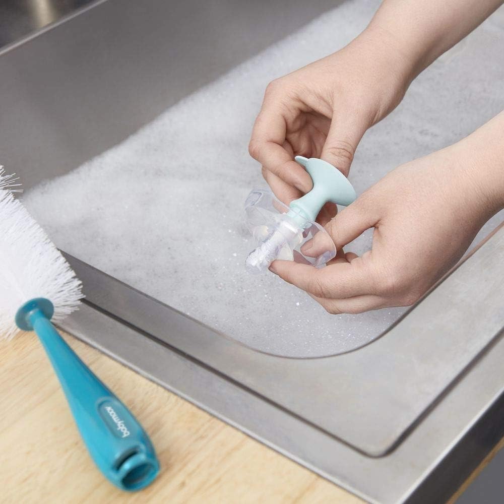 Babymoov Bottle Brush & Teats Cleaner Blue/White Age-Newborn & Above