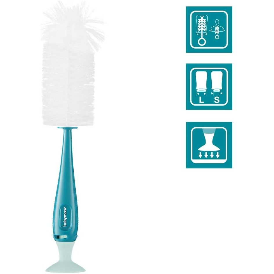 Babymoov Bottle Brush & Teats Cleaner Blue/White Age-Newborn & Above