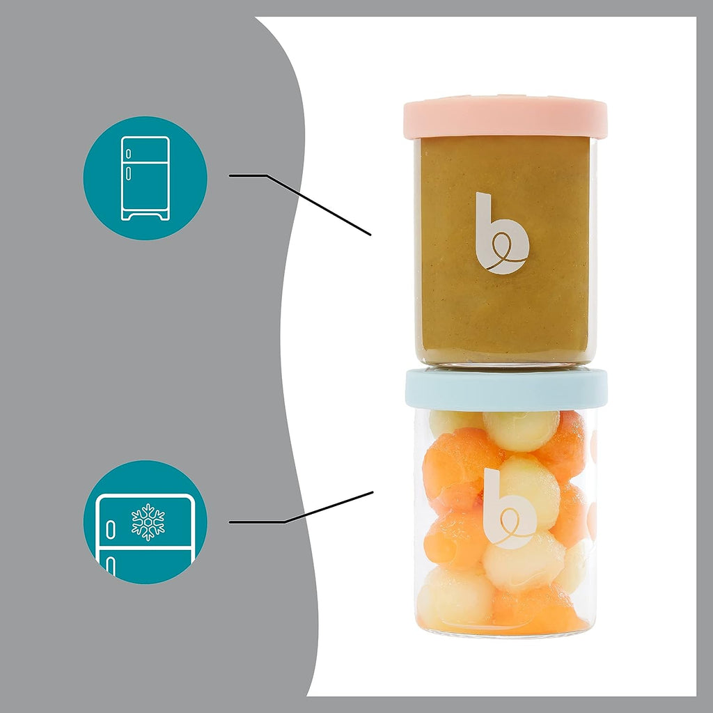 Babymoov Isy 6-Pack Glass Storage Containers Set 6 X 250 Ml Multicolor Age-4 Months & Above