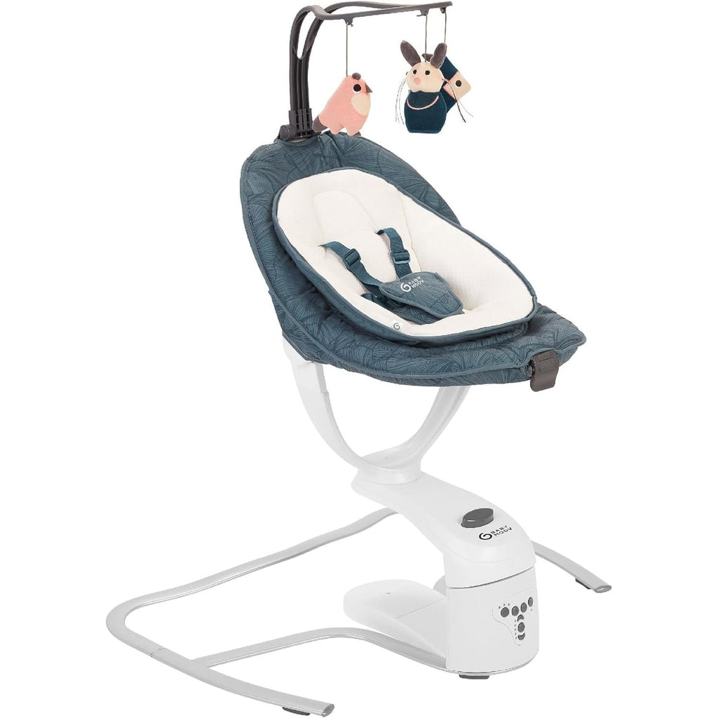 Babymoov Swoon Motion Electric 360Â° Baby Swing/Bouncer Blue Petal Age- Newborn & Above