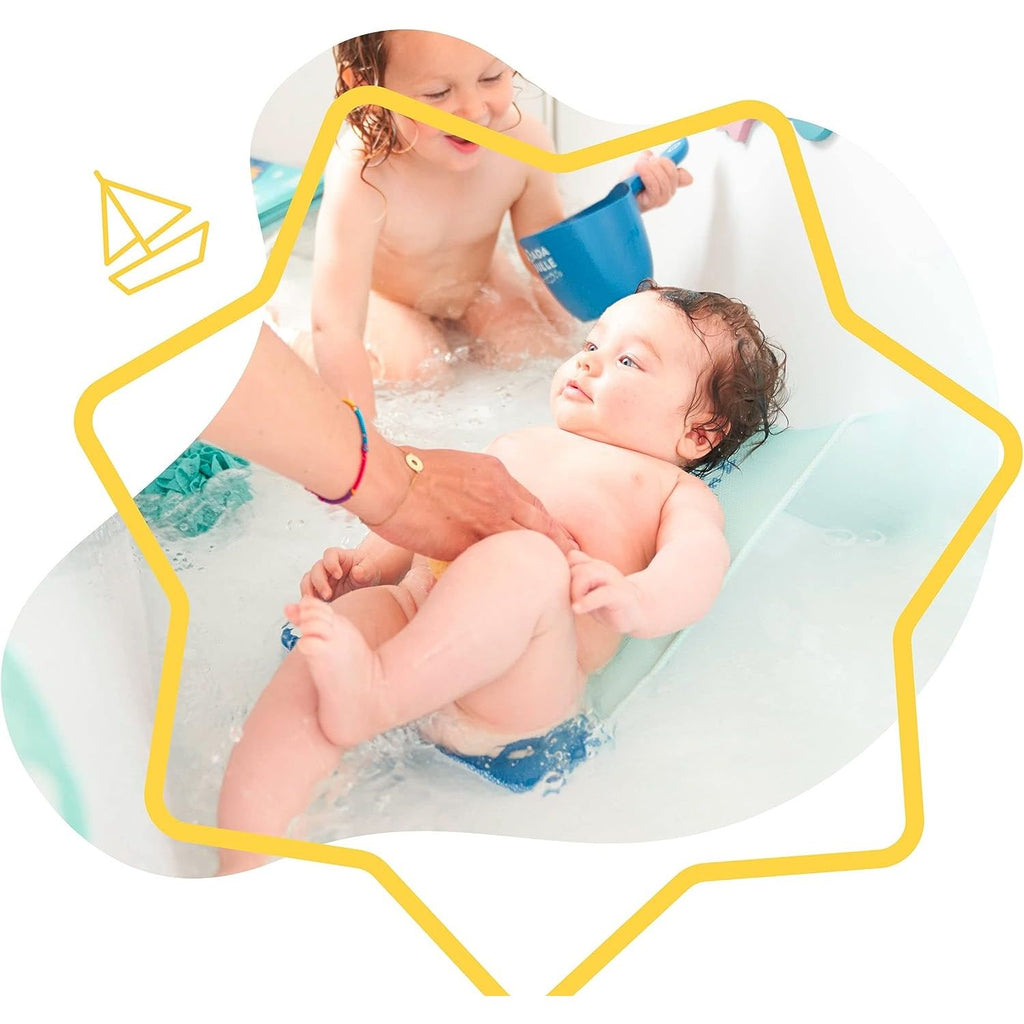 Badabulle Baby Ergonomic Bath Hammock/Stand Light Blue Age- Newborn to 6 Months
