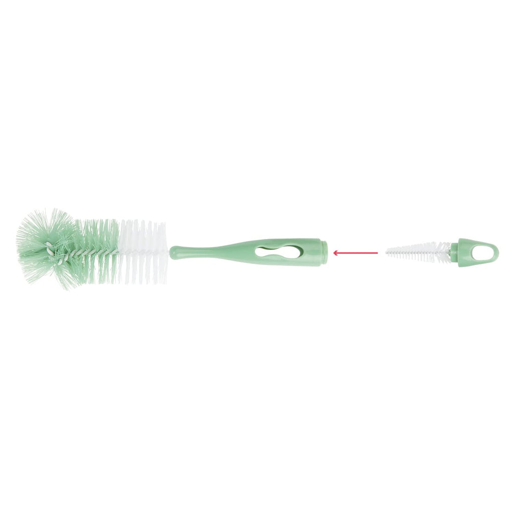 Badabulle Bottle Brush & Teats Cleaner Green/White Age-Newborn & Above