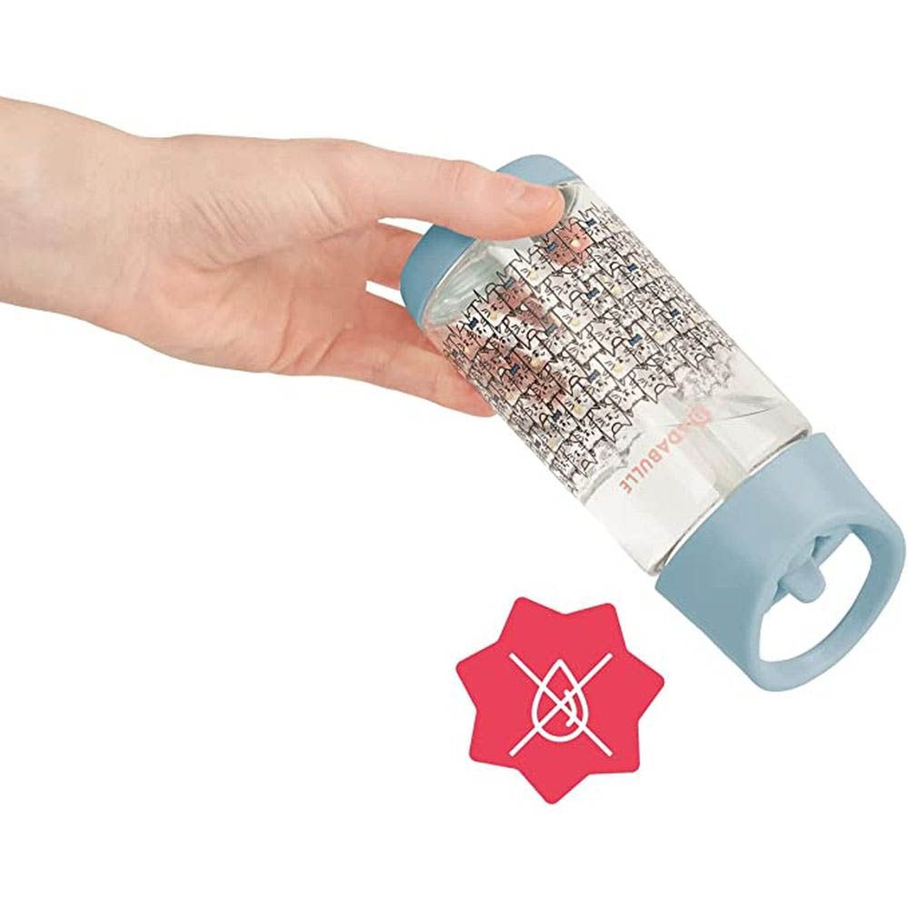 Badabulle Drinking Bottle With Straw Grey Age-6 Months & Above