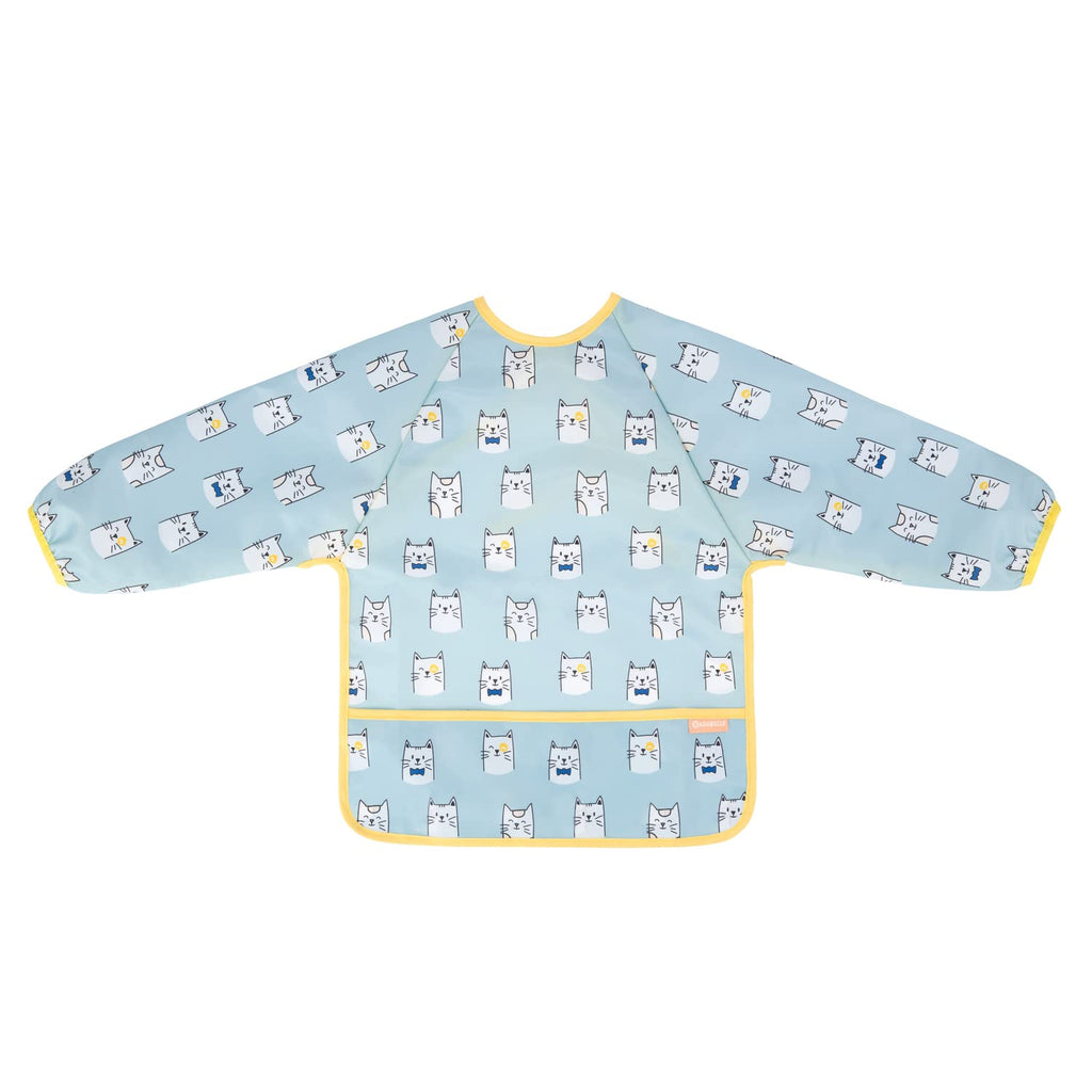 Badabulle Long Sleeves Printed Bib Light Blue Age- 6 Months & Above