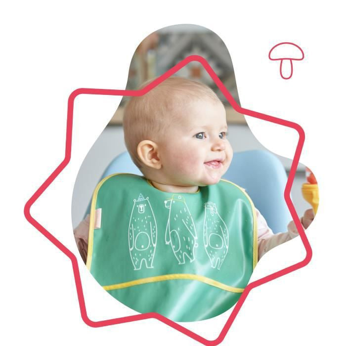 Badabulle No Sleeve Printed Bibs Set of 2 Multicolor Age- Newborn to 3 Years
