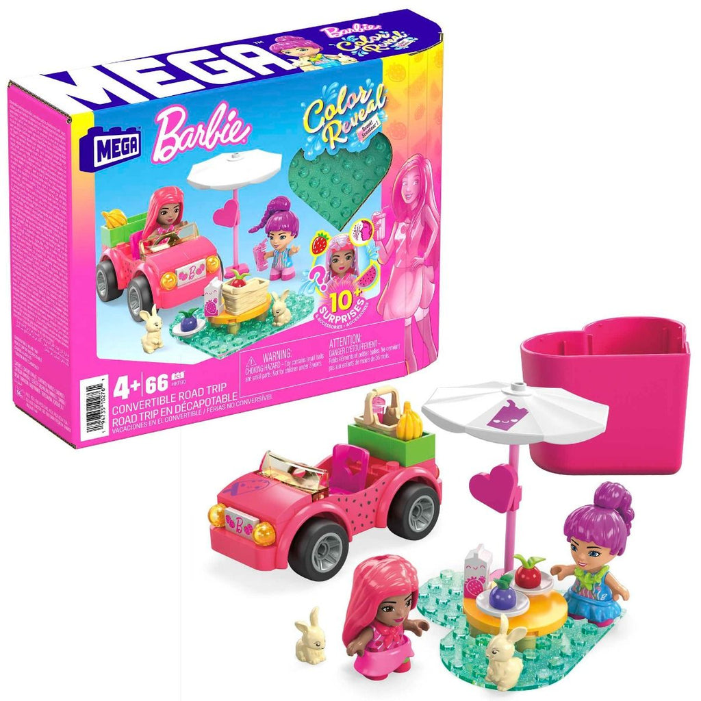 Barbie Mega Color Reveal Convertible Road Trip Multicolor Age- 3 Years & Above