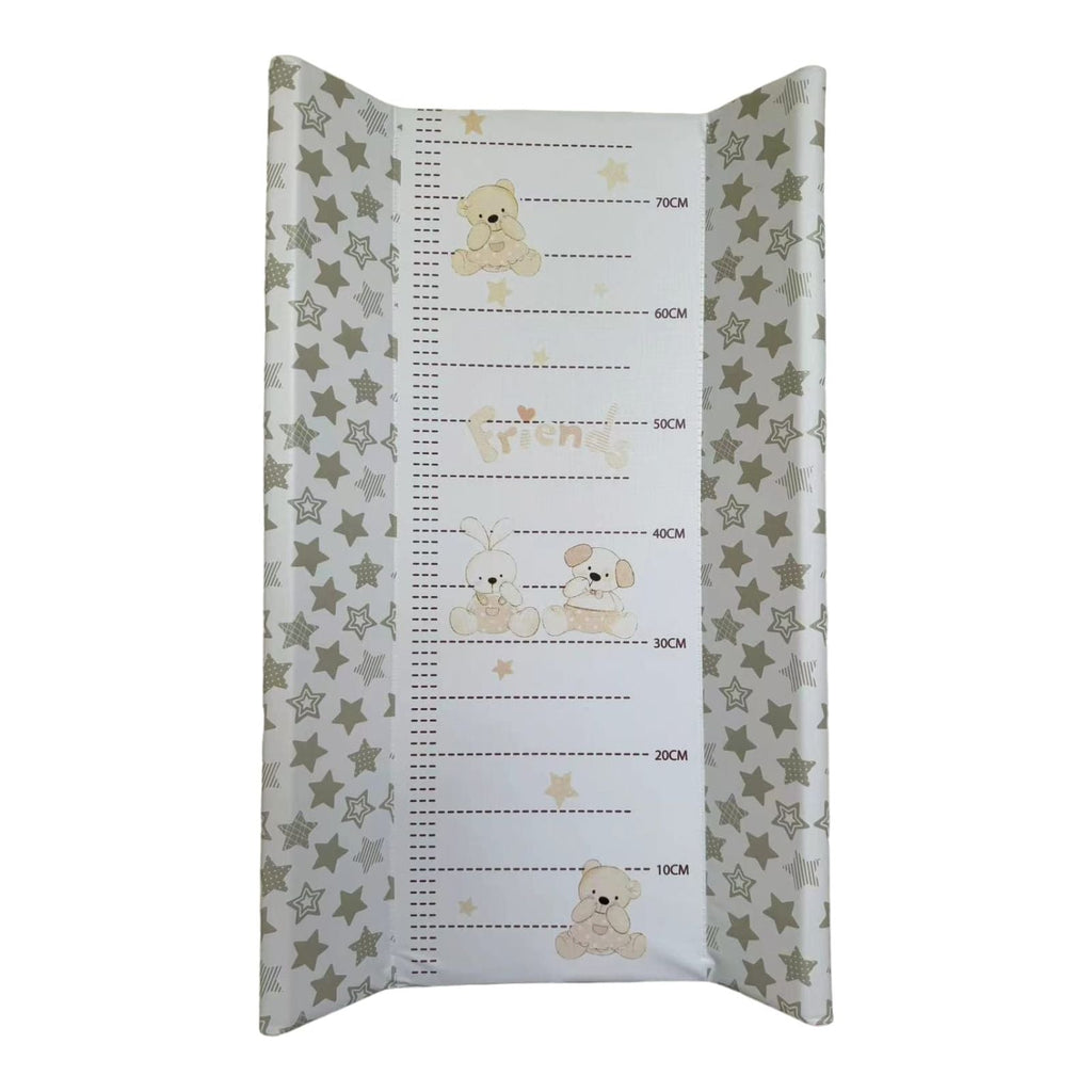 Bear Club Metric Friends With Beige Stars Soft Changing Mat With Firm Support And Safety Sides 120 x 60cm  Age-Newborn  & Above
