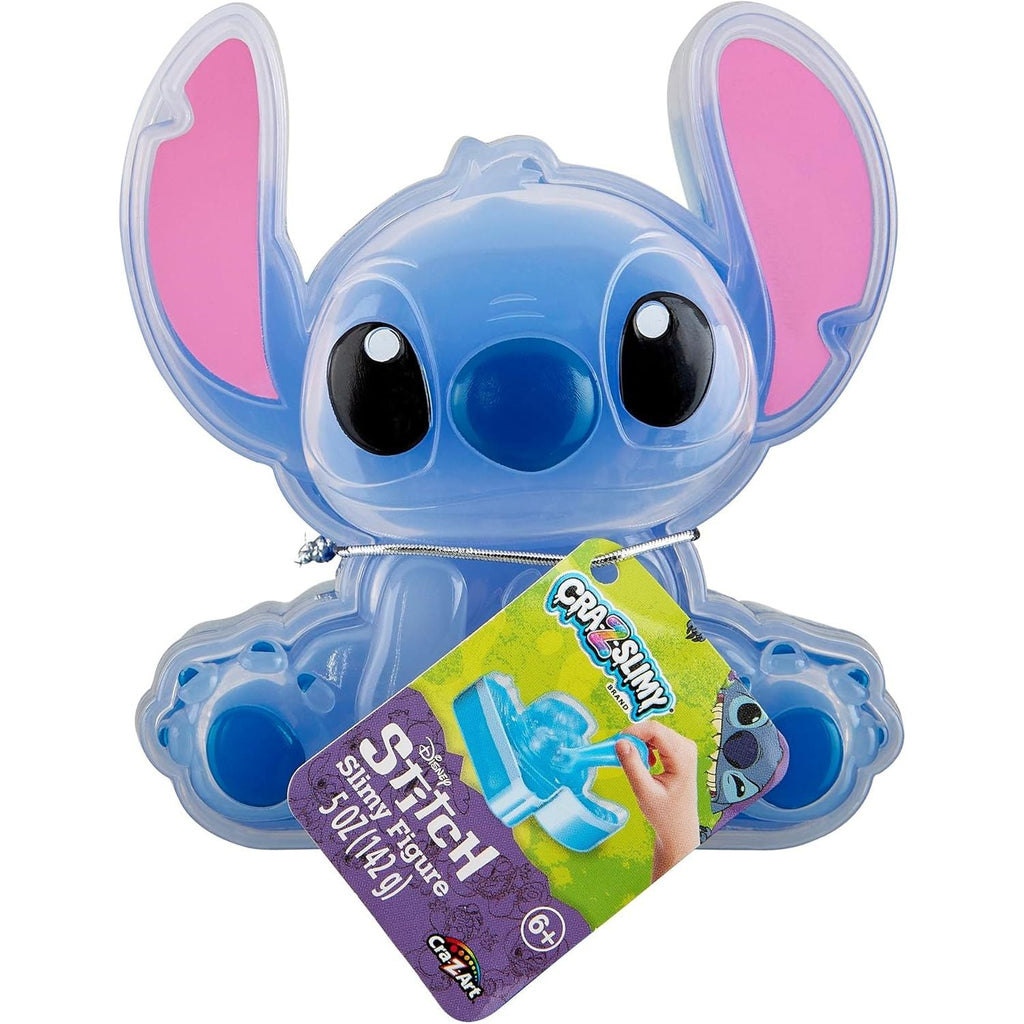 CRA-Z-Slimy Smooth Blue Slime with Disney Stitch Shaped Confetti Figure Age- 4 Years & Above