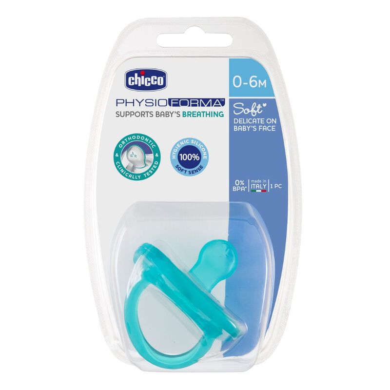 Chicco Physio Soft Baby Boys Soother Blue Age- Newborn to 6 Months