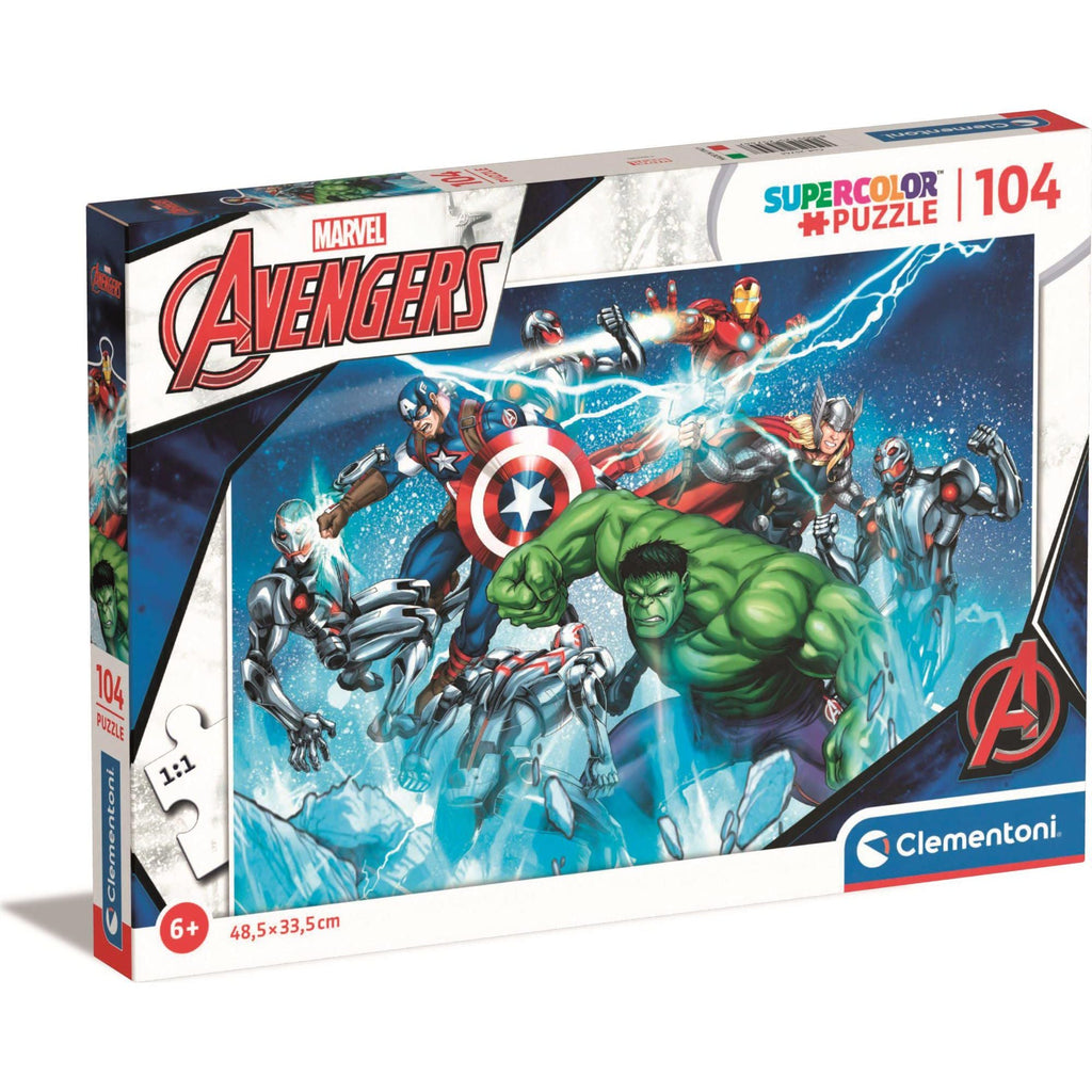 Clementoni Avengers 104 Pieces Super Color Jigsaw Puzzle Age-5 Years & Above