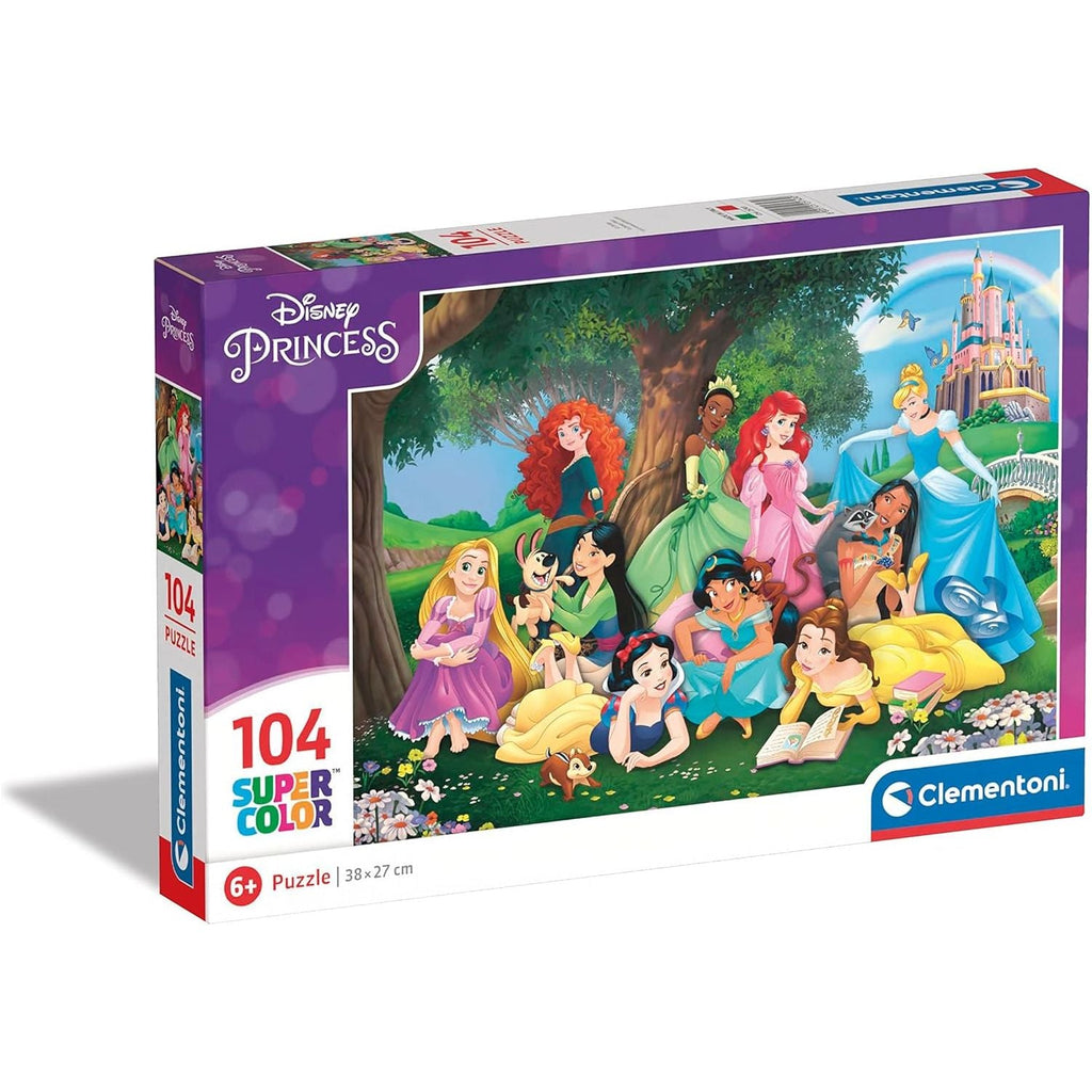 Clementoni Disney Princess 104 Pieces Super Color Jigsaw Puzzle Age-5 Years & Above
