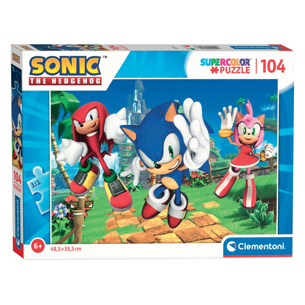Clementoni Disney Sonic 2 104 Pieces Super Color Jigsaw Puzzle Age-5 Years & Above
