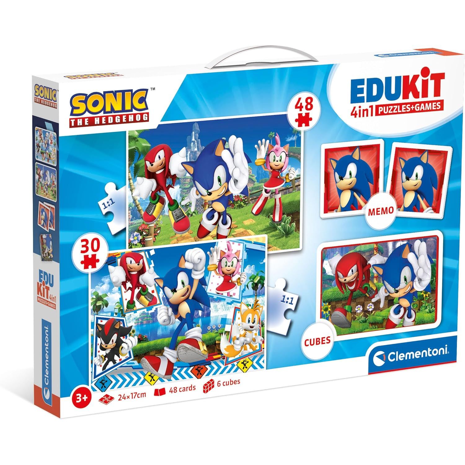Clementoni Edukit Sonic 4In1 4-In-1 Jigsaw Puzzle 30 & 48-Piece Puzzles CL18318 Age- 3 Years & Above