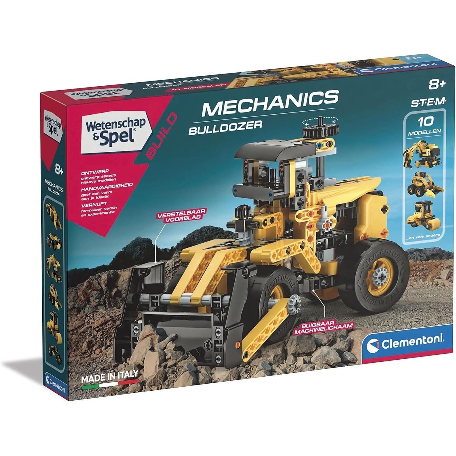 Clementoni Science & Play Mechanical Lab - Bulldozer Toy CL17374 Age- 8 Years & Above