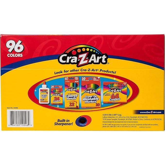 Cra-Z-Art Mega Coloring Kit with 96 Crayons, Sharpener & Bonus Marker Age- 2 Years & Above