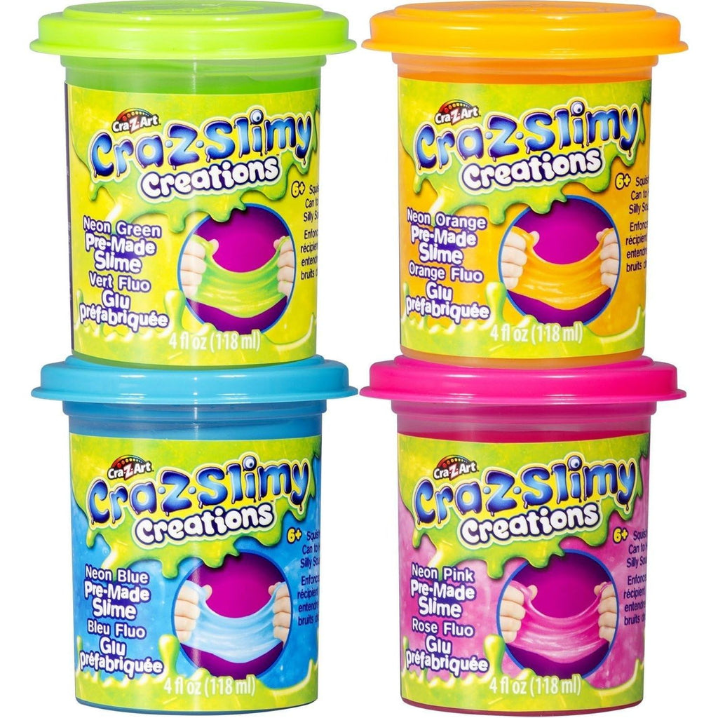 Cra-Z-Art Cra-Z-Slimy Premade Single Cans Slime 4 Oz Assorted Multicolor Age-6 Years & Above