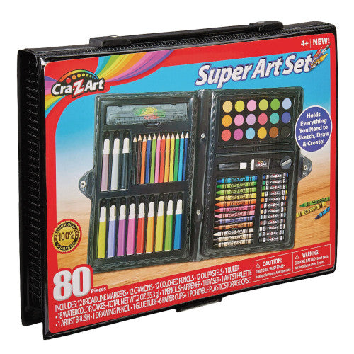 Cra-Z-Art Super Creative Kids Art Set with 80 Pieces Age- 4 Years & Above