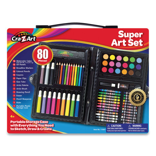 Cra-Z-Art Super Creative Kids Art Set with 80 Pieces Age- 4 Years & Above