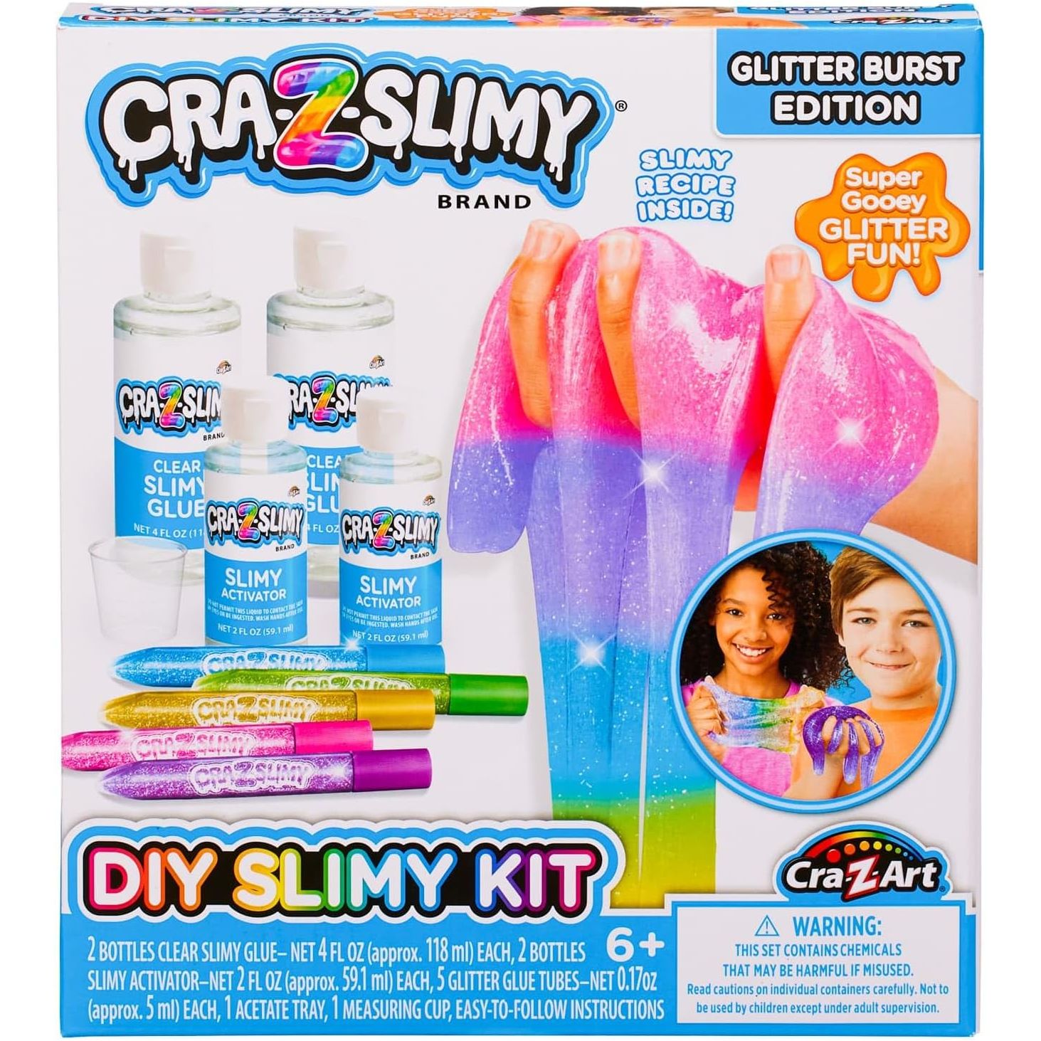 Cra-Z-Slimy Glitter Burst DIY Slimy Multicolor Age-6 Years & Above