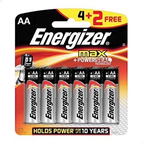Energizer Max Power Seal Technology AA Batteries  Pack  of 6 
