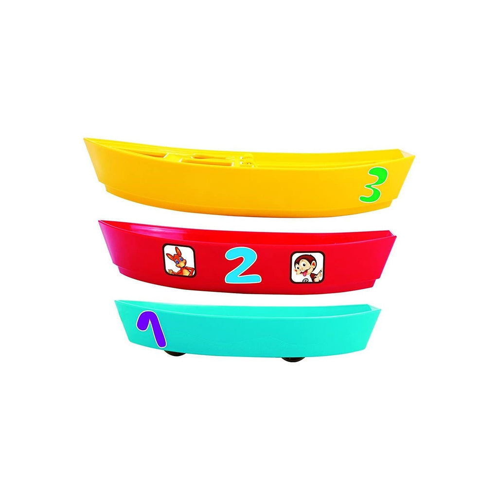 Funskool 4 in 1 Fun Stack, Sort & Push Boat Multicolor Age- 12 Months & Above