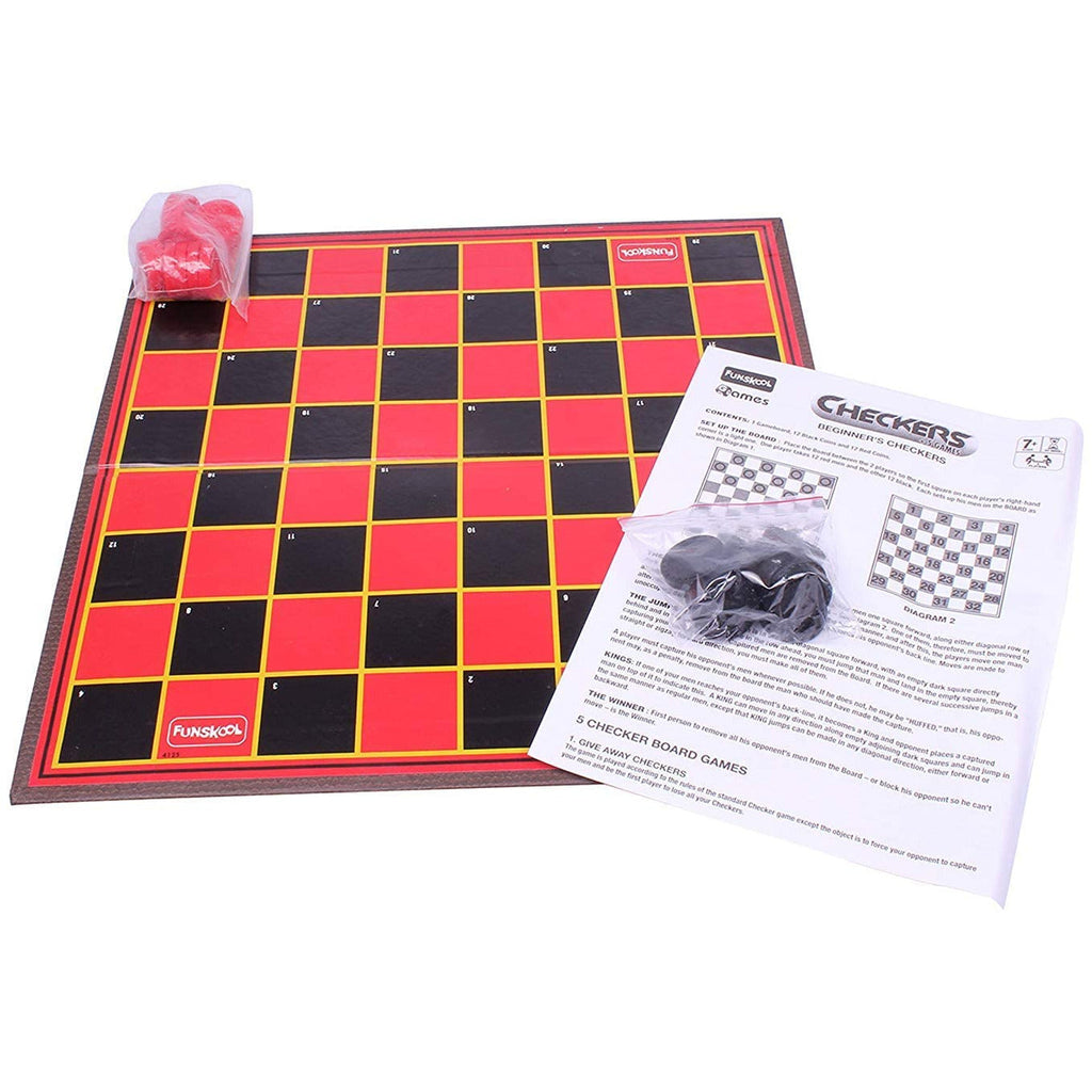 Funskool 5-in-1 Checkers Board Game Multicolor Age- 7 Years & Above